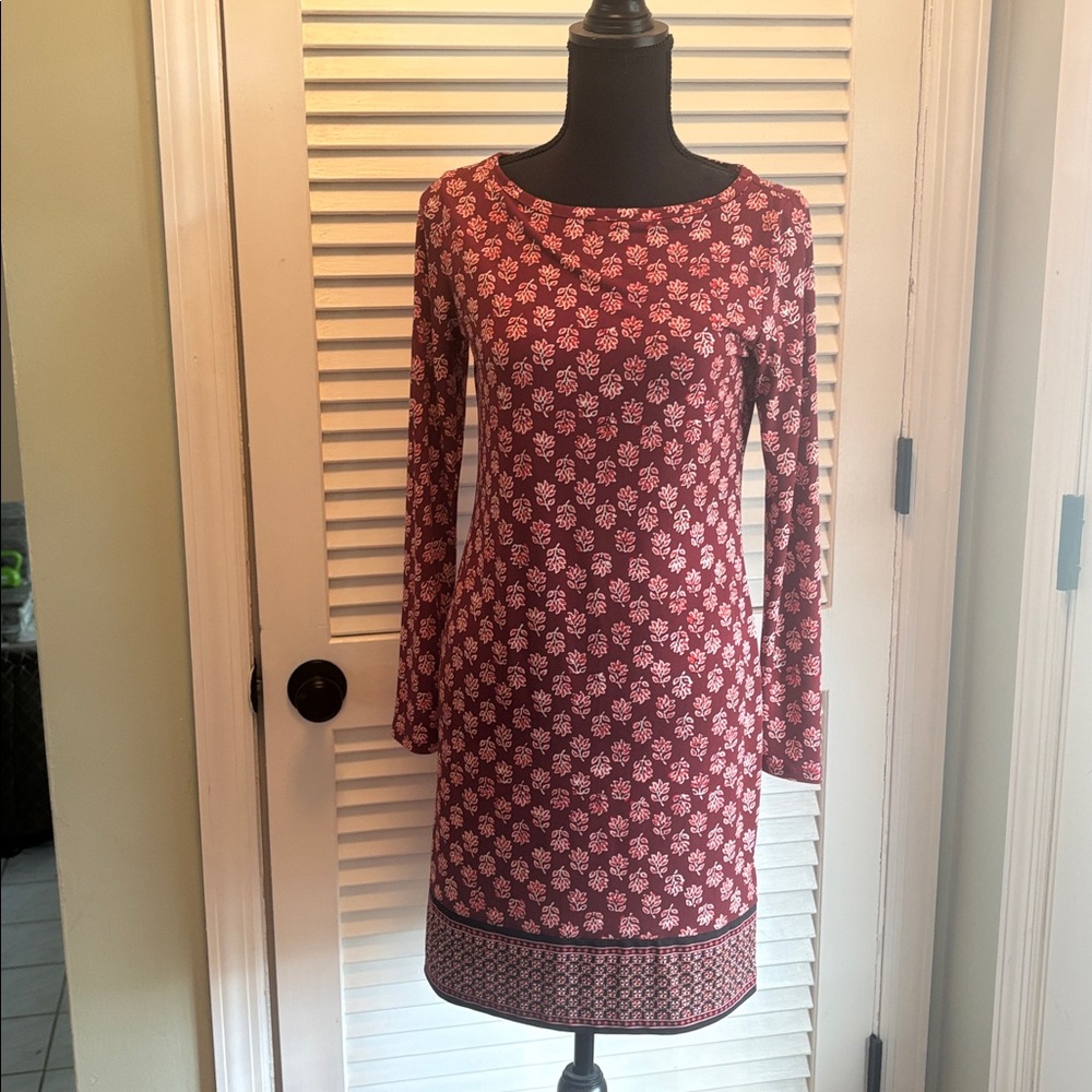 MICHAEL Michael Kors Rust Floral Long Sleeve Dress
